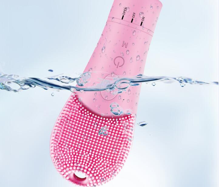 Siliconen gezicht wast borstel trilling waterdichte aangedreven gezichtsreinigingsapparaten borstels thuisgebruik schoonheid