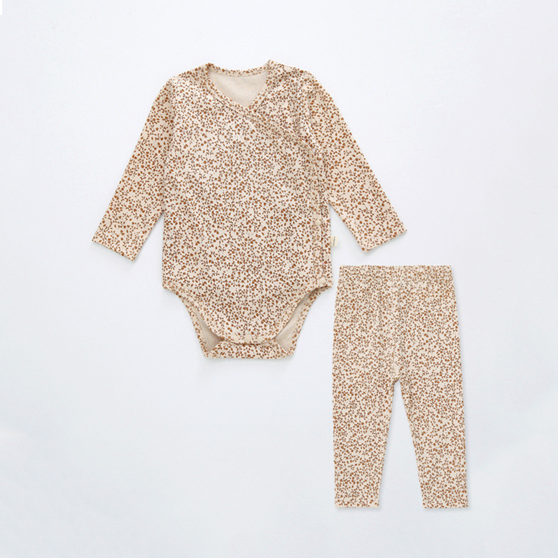 Ensemble de vêtements pour nouveau-né de 0 à 18 mois, 2 pièces, barboteuse à manches longues, haut et pantalon, tenue pour bébé garçon et fille, automne et printemps