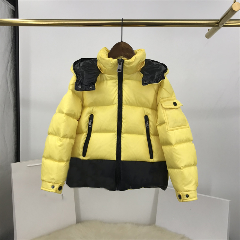 Casaco de roupas de bebê designer para baixo 2022 meninos moda crianças roupas em quatro cores inverno quente outwear com capuz para crianças e jaqueta infantil