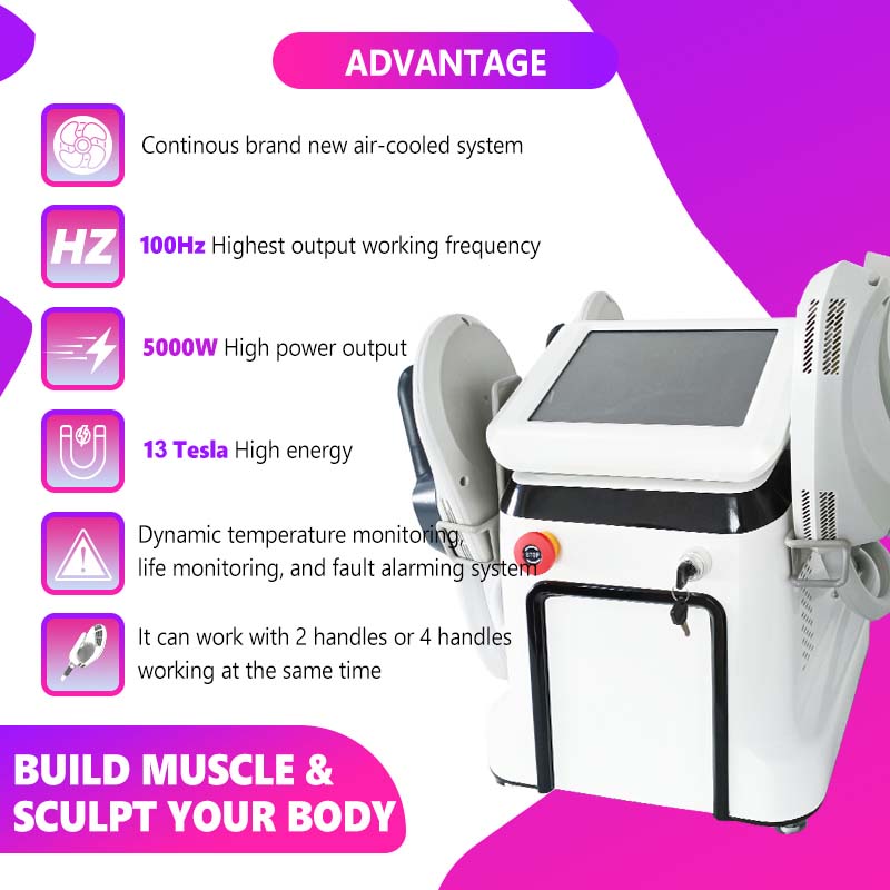 Muscle Stimulator Technology EMSlim Body Slimming Machine 13 Tesla High Power Energy Good Treatment Effect