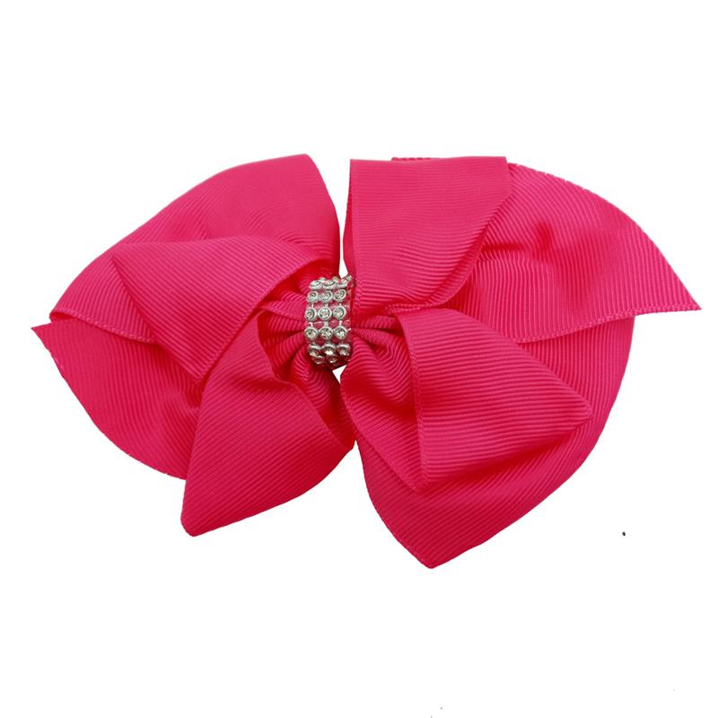 15CM Fashion Children Double Layer Bow with Diamond Hair Clip Bownot Kids Hair Accessories Hairdress Girls Gift