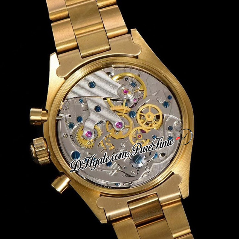 Paul Newman ST91 cronografo a carica manuale orologio da uomo 6265 WMF 1967 raro vintage in oro giallo 18 carati quadrante nero giallo bracciale in acciaio Oyster Super Edition Puretime B2