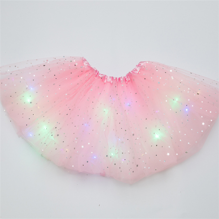 Domowa impreza świąteczna Favor Puszone spódnice urodziny Partys Mesh LED LED TUTU Tutu Spódnica Luminous Princess Dress LT031