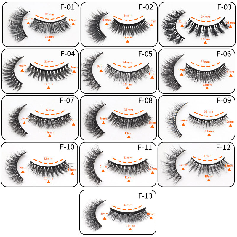 Soft 3D False Lashes Faux Mink Lashes Natural Eyelashes Effect Dramatic Volume Lash Eyelash Extension Makeup Wholesale Price