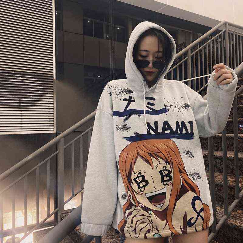 Herrtröjor tröjor män kvinnor hoodies anime kläder huvtröja japanska hoddies långärmad topps koreanska hodies zoro nami dropship