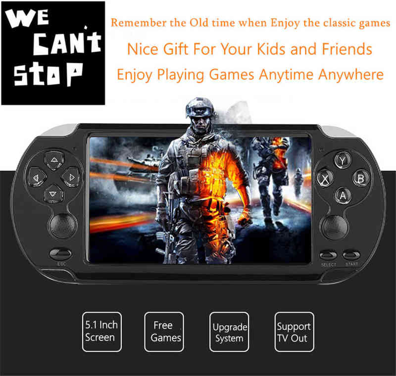 Portable Game Players 8/16/32/128 Bit 5" LCD X9 plus Double rocker 8G/32G Arcade X9s Handheld Retro Game Console Video MP5 for GBA/for NES 1000 games T220916