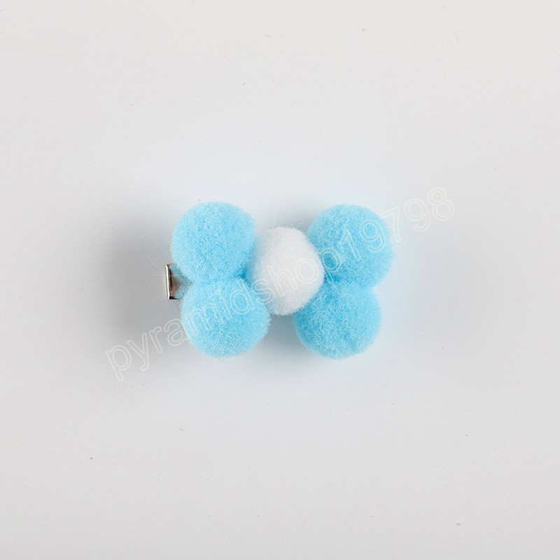 Accessoires de cheveux pour filles, pompon boule douce, pince à cheveux pour enfants, épingles à cheveux, Barrettes couleur bonbon, couvre-chef mignon