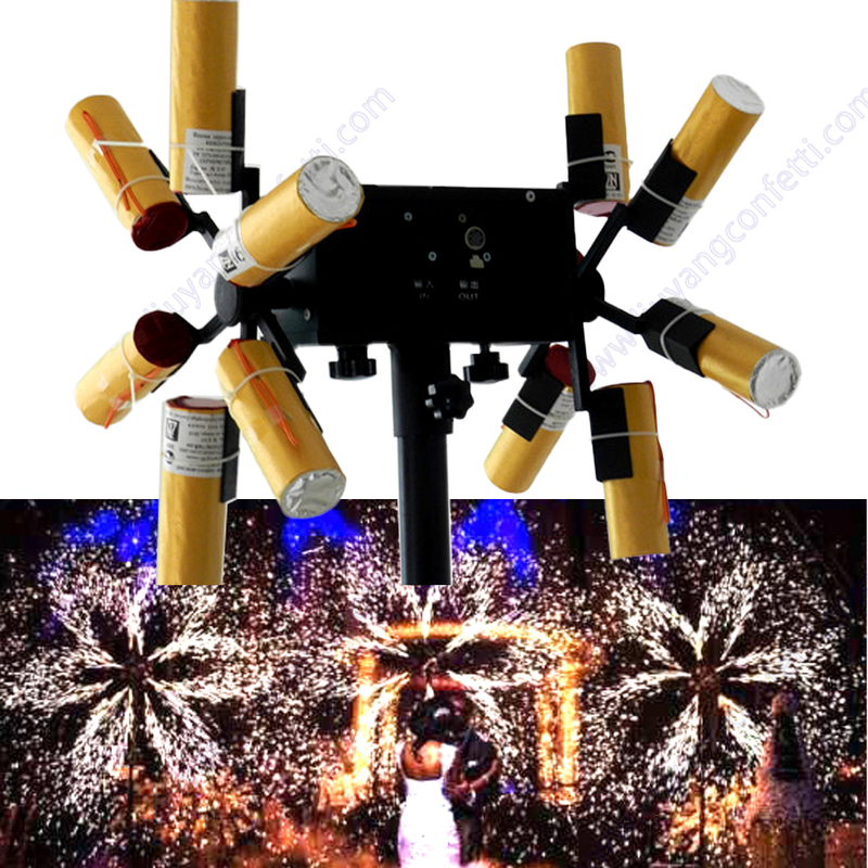 Christmas Decorations Wedding Firework Fountain Party Remote Control Double Electric Windmill Machine Cold Fire Pyro Firing System Stage Show Wireless 220916