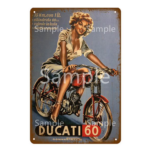 Cycles de moto peinture en m￩tal Service de moto personnalis￩ Vintage Route 66 Plaque en ￩tain panneau d￩cor mural pour bar pub man cave artists r￩tro affiche shabby chic en gros