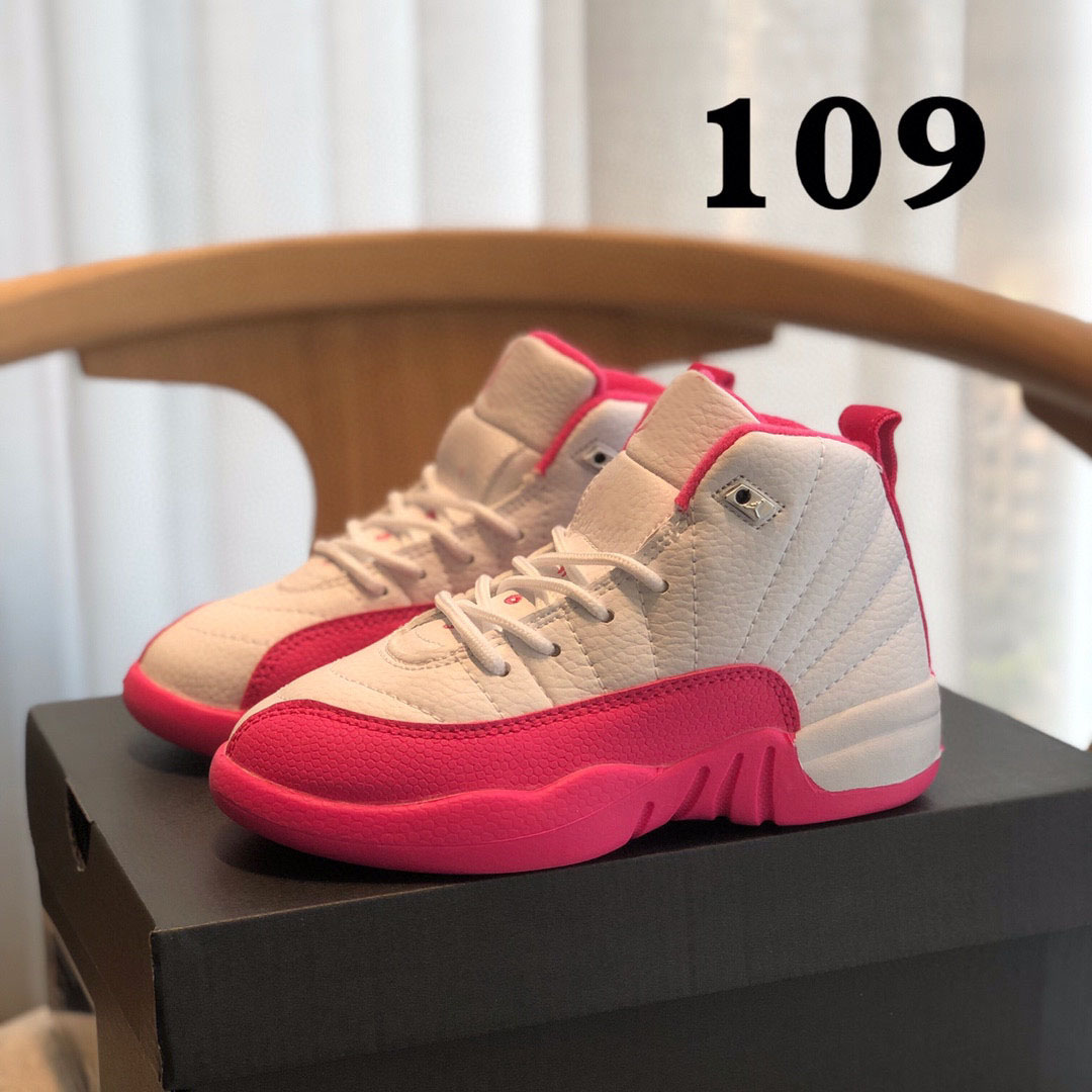 Classic 12 XII Gym Red Basketball boots Children Boy Girl Kid youth sports shoes basketball sneaker size EUR28-35