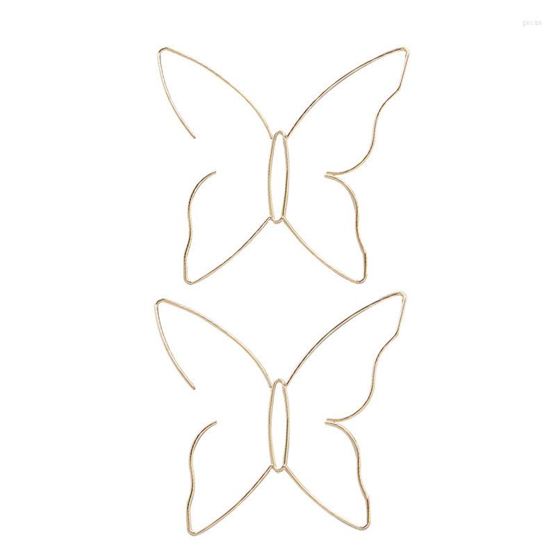 Orecchini borchie Fashion Metal Animals Womens Classic Butterfly Line Big Female Golden Eargrop Gioielli ragazze 2565