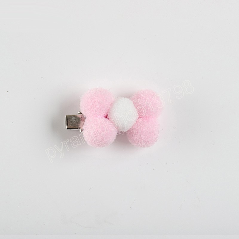 Accessoires de cheveux pour filles, pompon boule douce, pince à cheveux pour enfants, épingles à cheveux, Barrettes couleur bonbon, couvre-chef mignon