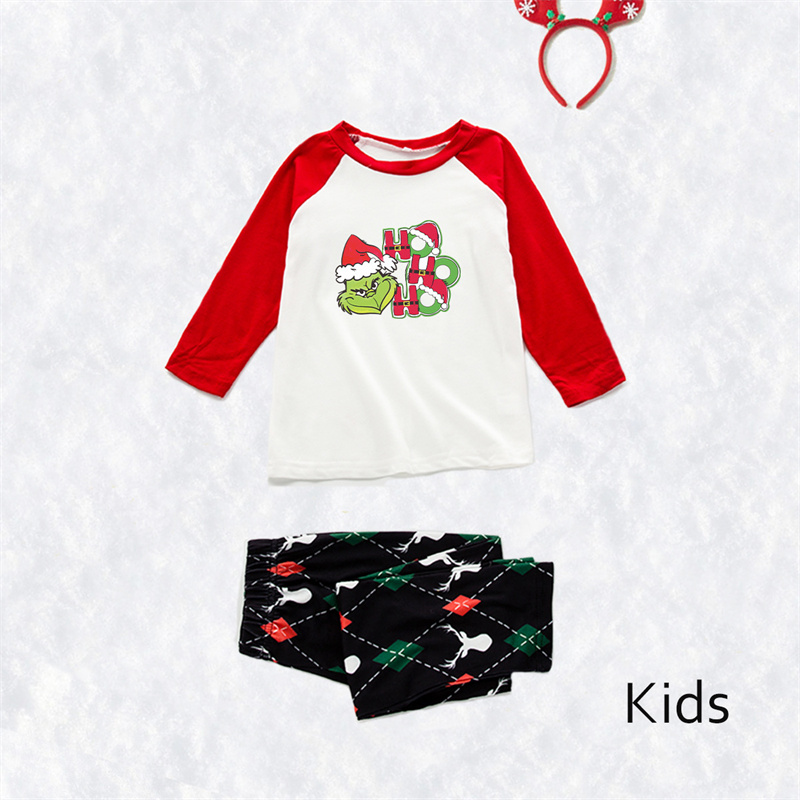 Christmas Home Clothing Passender Pyjama, rot/schwarz, klassisches bedrucktes Nachtwäsche-Set für Damen/Herren/Kinder/Baby