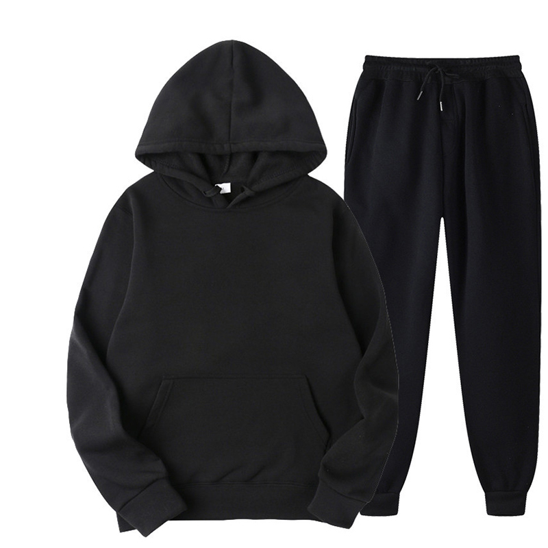 Homens Tracksuits Dois Peça Set Casual Fleece Tracksuit Mulheres Inverno Mulheres Conjuntos Oversized Com Capuz Manga Longa Hoodie Calças Esportivas Lady Terno 220916