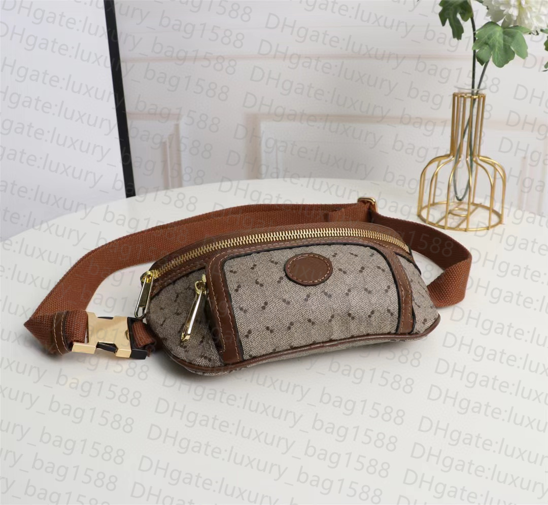 Top Women Bag Horisontell Fanny Pack stor volym Zipper PVC Vintage Handbag Glogo Fashion Designer 2022