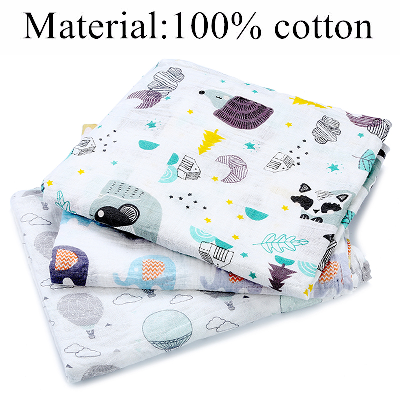 Bigger Size Muslin 100% Cotton Baby Swaddles Soft born Blankets Baby Bath Towel Gauze Infant Wrap Sleepsack 220816