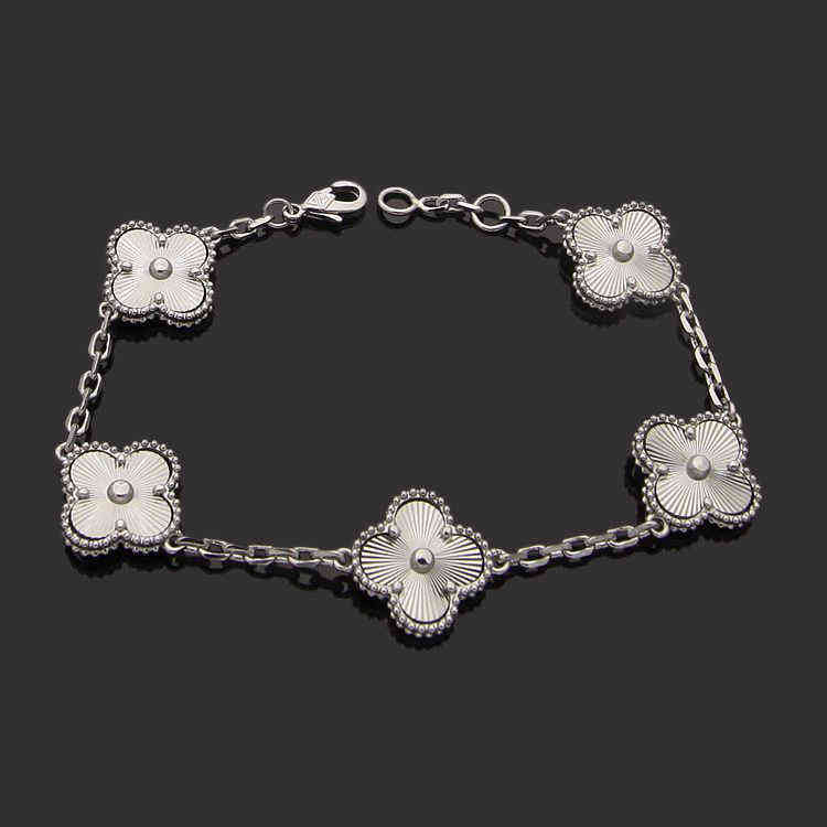 Vanly pulseiras cleefly charme designer link corrente pulseira de quatro folhas cleef trevo moda feminina jóias de ouro u6 16xw9