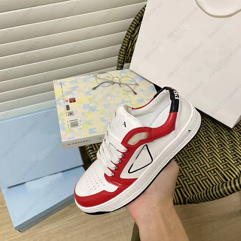 Tasarımcı 2022 Bayan Sıradan Ayakkabı P Moda Spor Ayakkabı Üçgen Logosu Farsça Violet Sport Yüksek Versiyon Düşük Top Sneaker