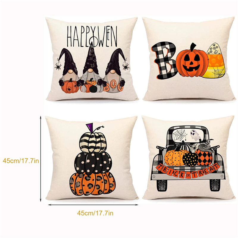 Halloween Decor Pillow Covers Pillow case Fall Farmhouse Decorations Boo Gnomes Truck Decorative Throw Cushion Case XBJK2209