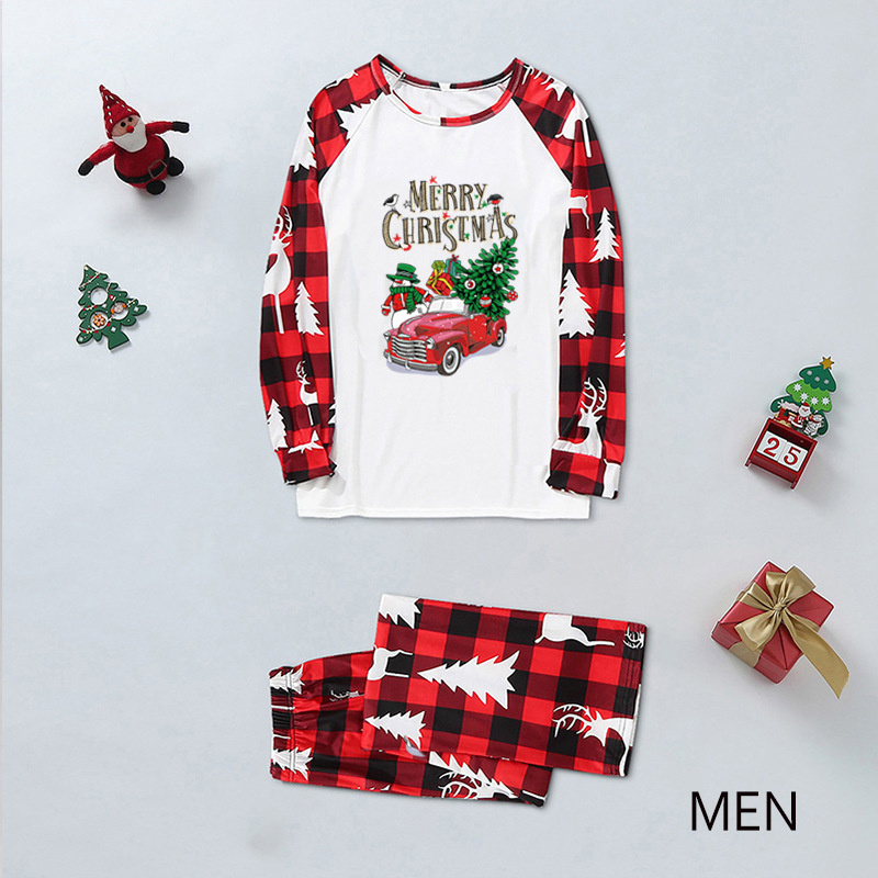 Weihnachten Home Clothing Pyjamas für die Familie, passende Sets, klassisch bedrucktes kariertes Nachtwäsche-Set für Damen/Herren/Kinder/Baby