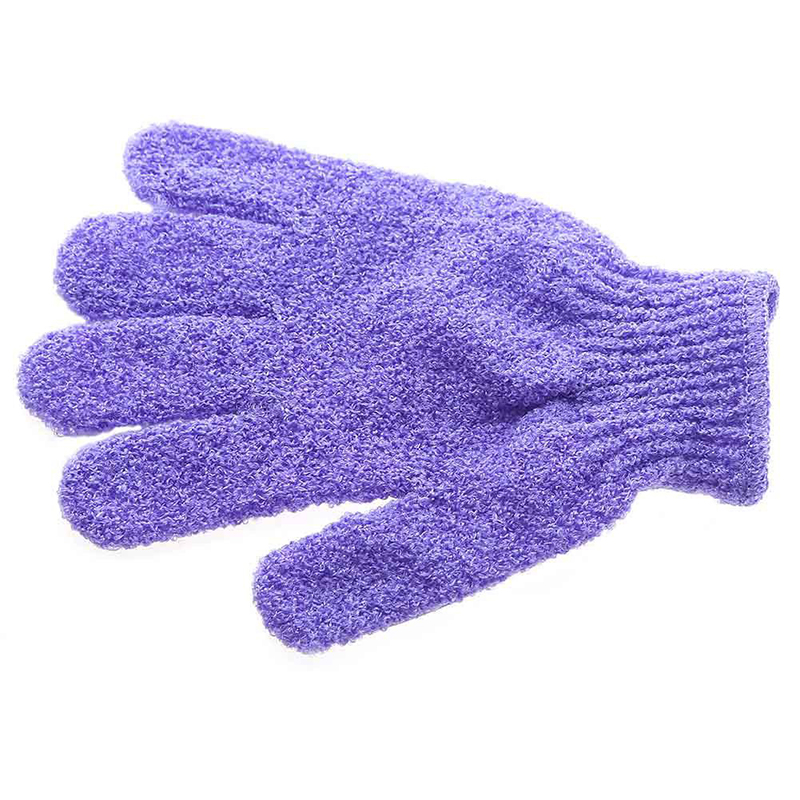 Gant de bain en tissu de soin de la peau hydratant Spa cinq doigts gants exfoliants visage corps bain gants doux durables