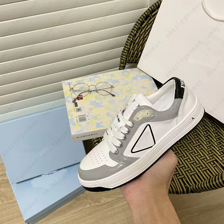 Tasarımcı 2022 Bayan Sıradan Ayakkabı P Moda Spor Ayakkabı Üçgen Logosu Farsça Violet Sport Yüksek Versiyon Düşük Top Sneaker