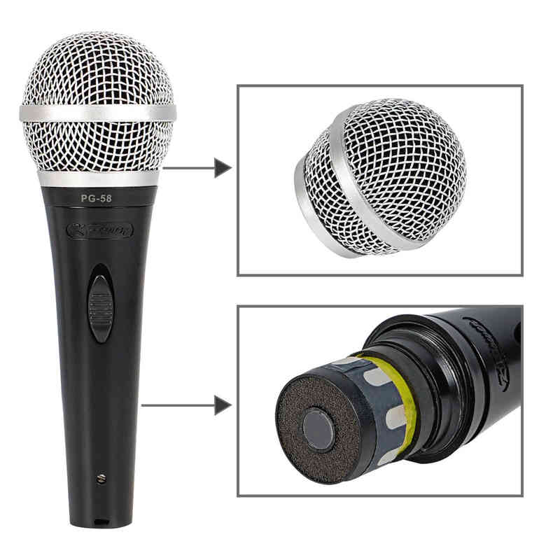 Microphones câblés Microphone dynamique portatif tout en métal Motif cardioïde unidirectionnel Câble de connexion XLR Idéal pour voix/karaoké/fête T220916