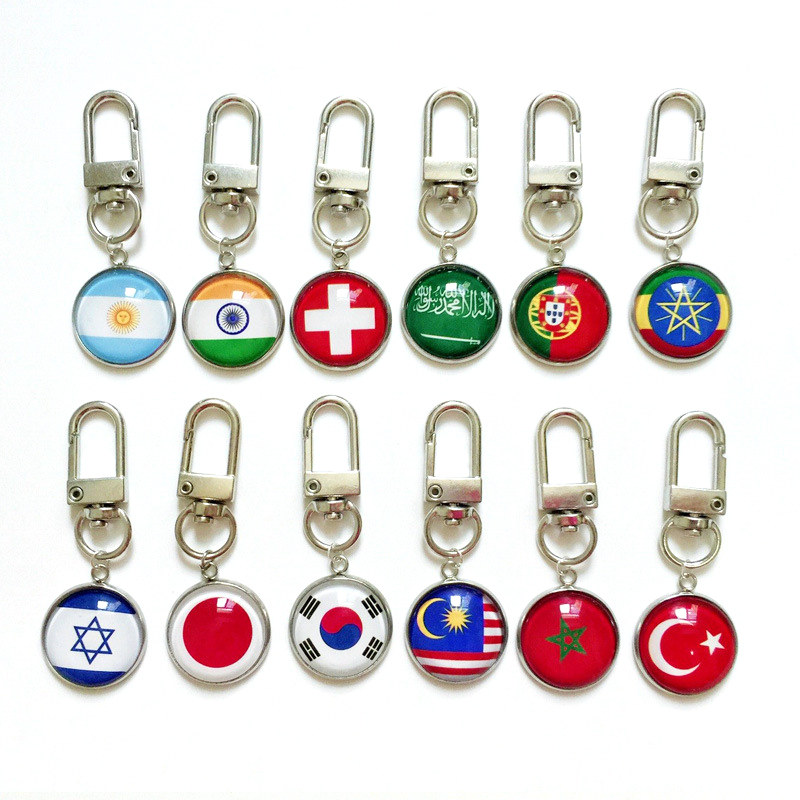 Football drapeau porte-clés coupe du monde porte-clés pendentif Souvenir porte-clés mode bijoux accessoires