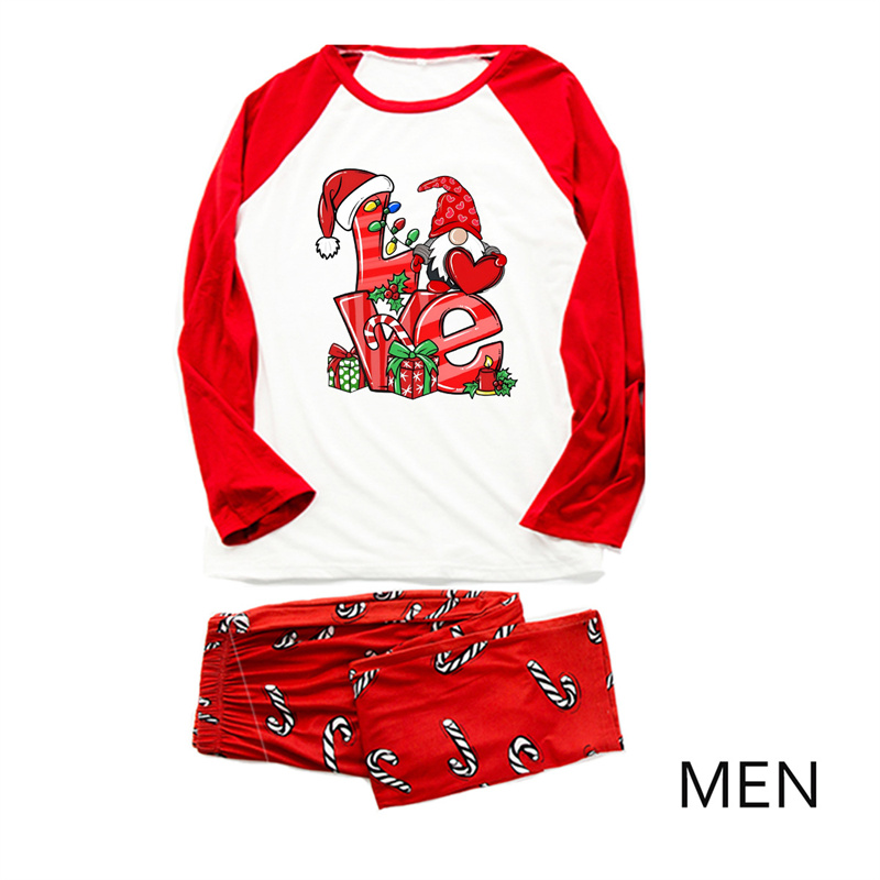 Kerst Matching Home Clothing Set Xmas Gnomes Patroon Gedrukte loungewear slaapkleding voor mama/papa/kinderen/baby