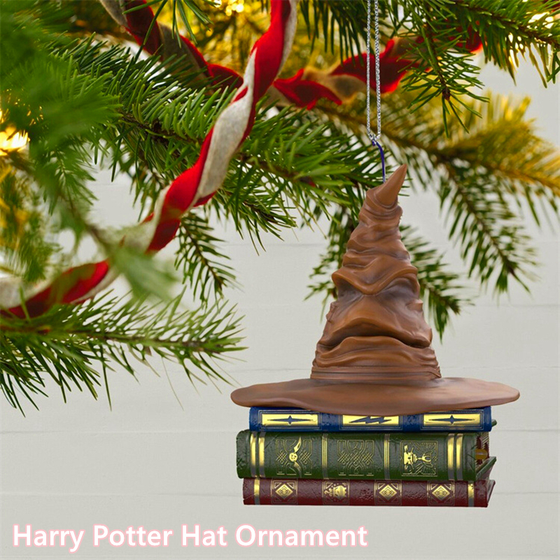 Decorazioni natalizie Ornamenti l'albero di Natale Harry Potters Cappello parlante Decorazione Ciondolo anno Decorazioni la casa Cappello magico Campanella a vento con suono 220916