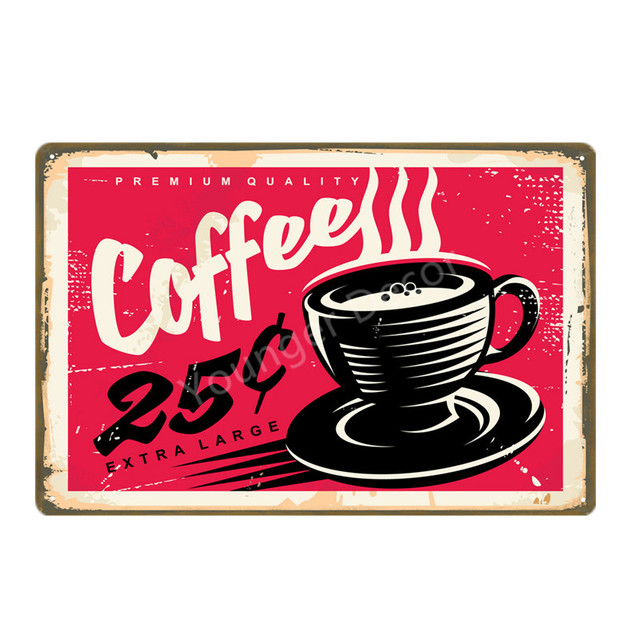 Paris Cafe Coffee Shop Tin Sign Caffeine Vintage Metal Metal Plant Cup Prink Price Pricing Кухонный бар декор стены ретро плакаты любят кофейный железо, живопись домашним декор 30х20 см W01