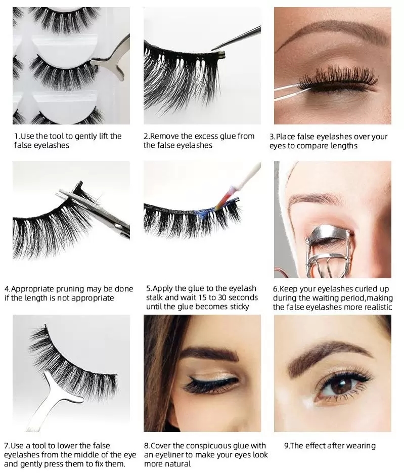 Soft 3D False Lashes Faux Mink Lashes Natural Eyelashes Effect Dramatic Volume Lash Eyelash Extension Makeup Wholesale Price