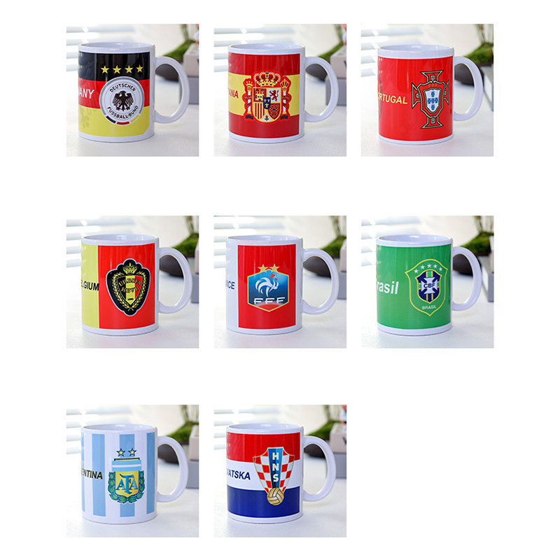 Fotboll VM Ceramic Mug Souvenir Gift Coffee Cup Hushåll Vattenkoppar 330 ml