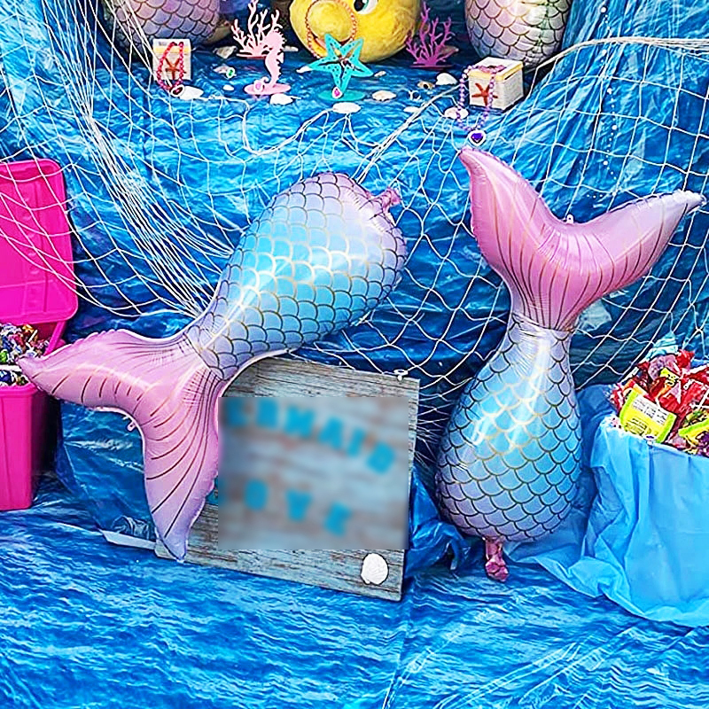 Altri accessori feste eventi 97 pezzi Coda di sirena Conchiglia Arco di palloncini Sotto il mare Sirena Decorazione festa di compleanno Ragazze bambini Balon Matrimonio Baby Shower Decor 220916