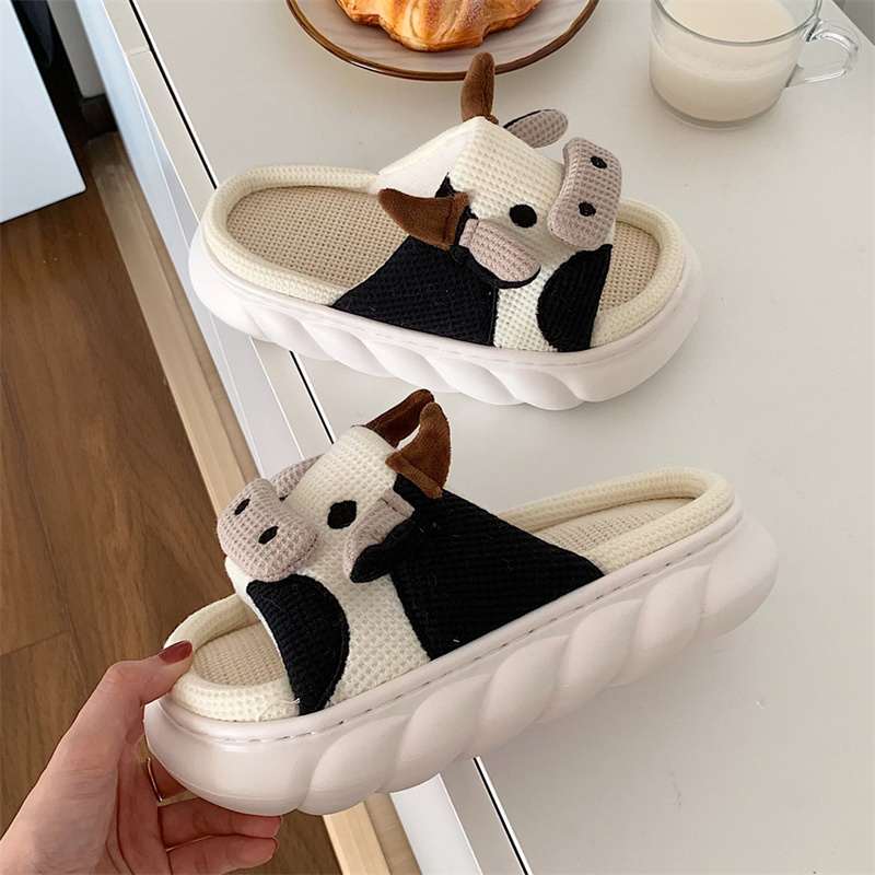 Slippers Women Platform Slippers Cute Cartoon Indoor Spring Summer Shoes Couples Home Floor Slides Thick Sole Female Male House Slipper 220916