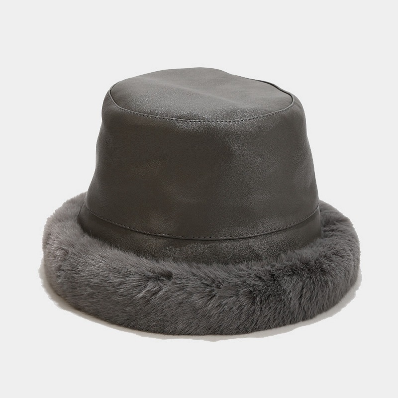 Kobiet zimowych ciepłych czapek wiadra faux furt leki trzymaj ciepło elegancka rosyjska luksusowa kapelusz wiadra
