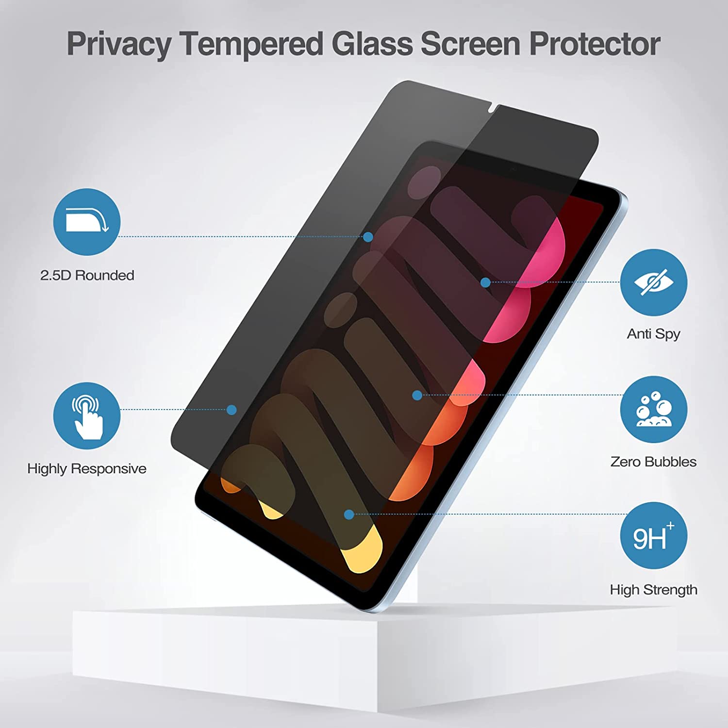 Anti Spy Film Screen Protector Voor iPad Mini 6 6e 4 5 9e Gen 10.2 Air 10.5 9.7 Privacy gehard glas