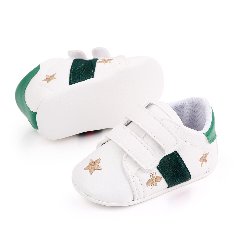 Baby Shoes Boy Girl Sports Sneakers Bee nouveau-né PU Cuir non glissant First Walkers With Bow Infant Soft Sole Shoes6937264