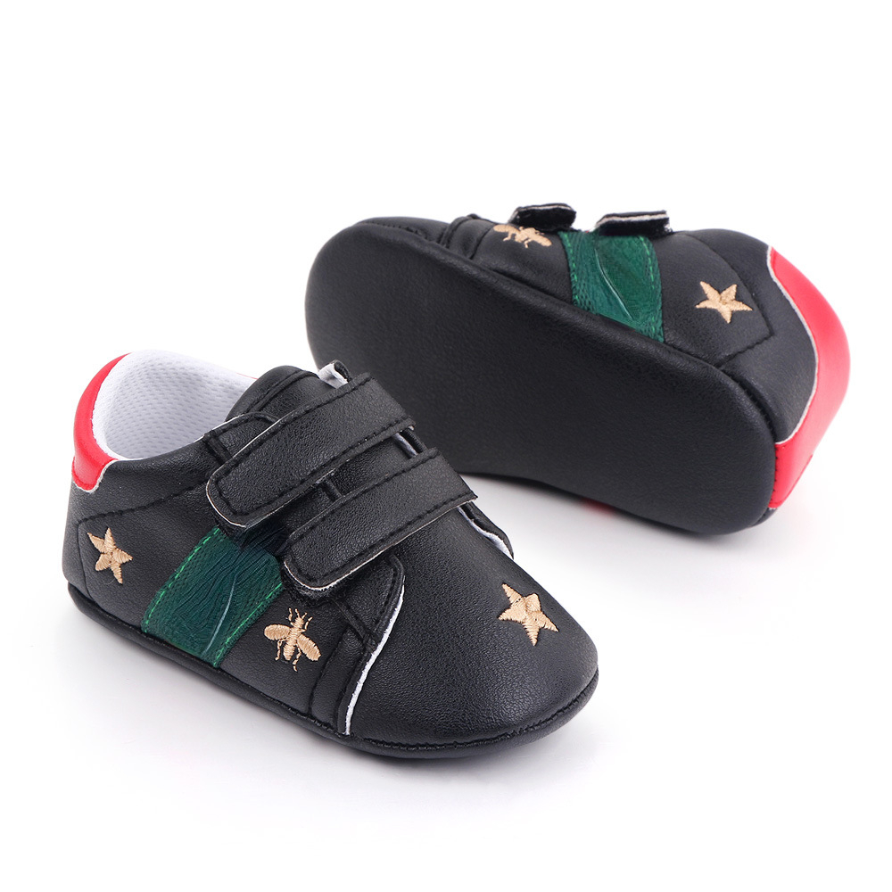 Baby Shoes Boy Girl Sports Sneakers Bee nouveau-né PU Cuir non glissant First Walkers With Bow Infant Soft Sole Shoes6937264