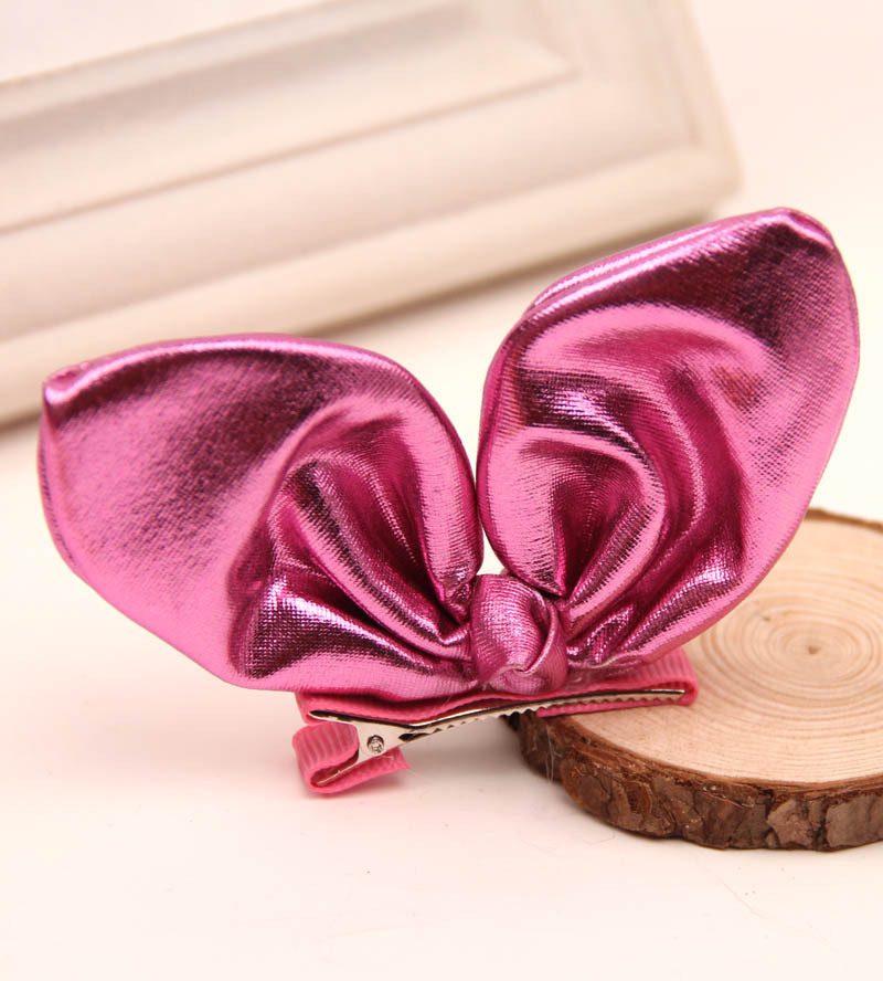 2022 Fashion Motallic Rabbit Ear Girl's Birly's Ribbon تصطف على سبيكة مشبك الشعر DIY مهرجان باريت أزياء الرأس