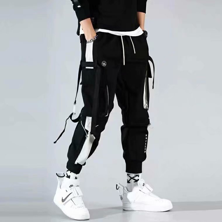 Godikeu Streetwear Mens Çok Cepleri Kargo Harem Pantolon Hip Hop Gündelik Erkek Track Pants Joggers Pantolon Moda Harajuku