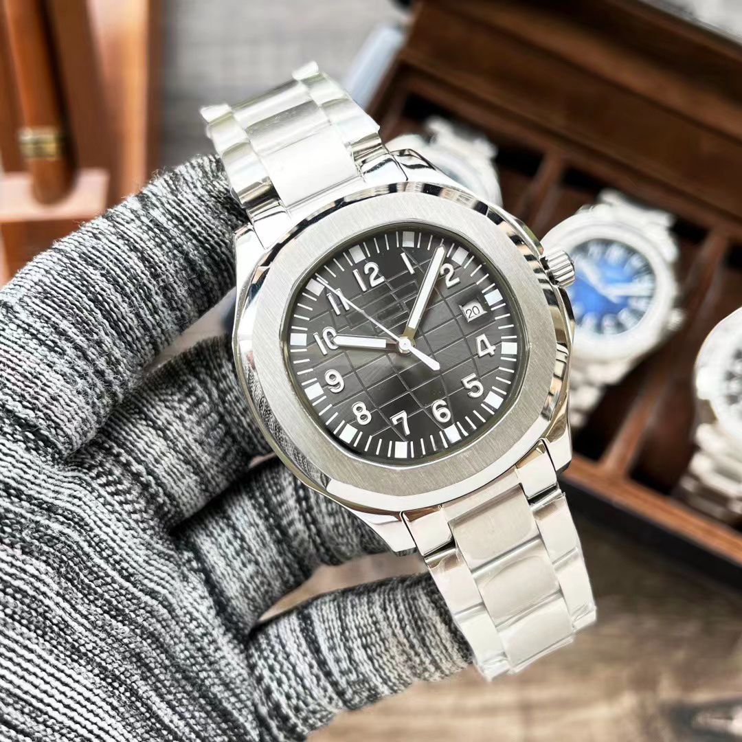 U1 Nowy męski zegarek automatyczny Pasek ze stali nierdzewnej Oryginalna klamra szafir szklana Super Luminous Montre de Luxe zegarki