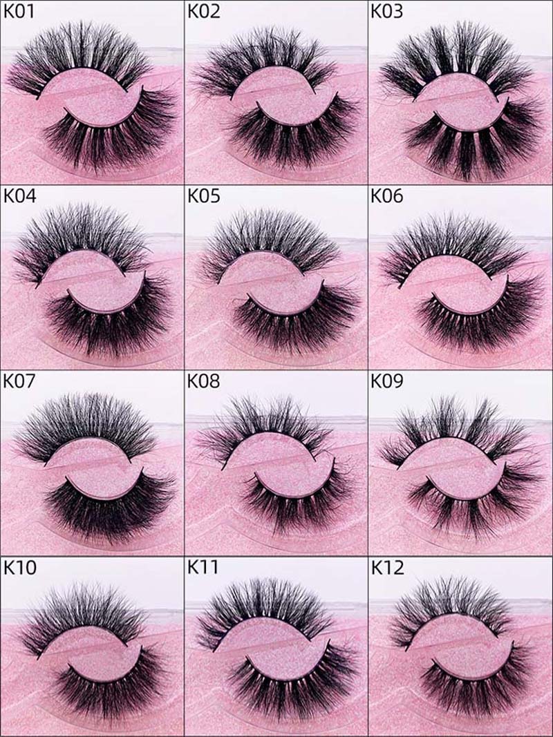 Handmade Reusable Curly Mink False Eyelashes Extensions Soft & Vivid Multilayer Thick 3D Fake Lashes Full Strip Lash 12 Models Easy to Wear DHL