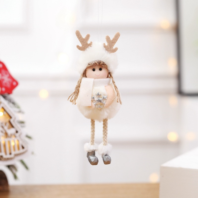 Sweetheart Cute Christmas Decorations Plush Angel Stars Christmas Tree Pendant Charm Child Doll Girl Gift