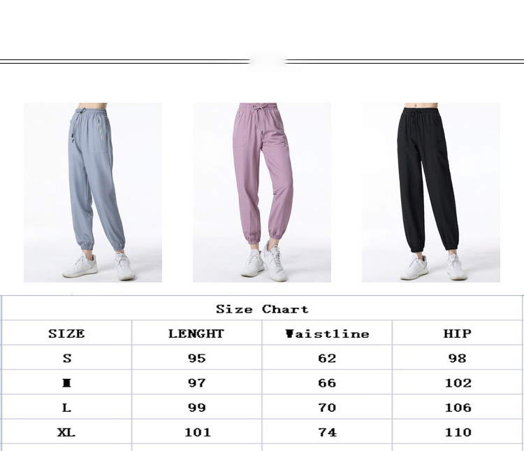 Lu Yoga Spring och Autumn Quick-Torking Sports Pants Women's Loose Leggings Byxor som kör fitness Casual Long Pants Lu-9018346R