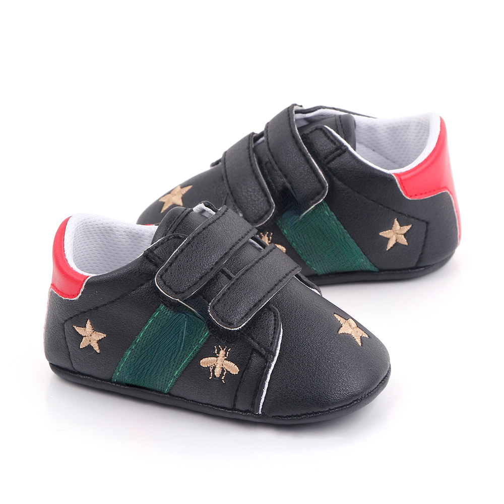 Baby Shoes Boy Girl Sports Sneakers Bee nouveau-né PU Cuir non glissant First Walkers With Bow Infant Soft Sole Shoes7493553