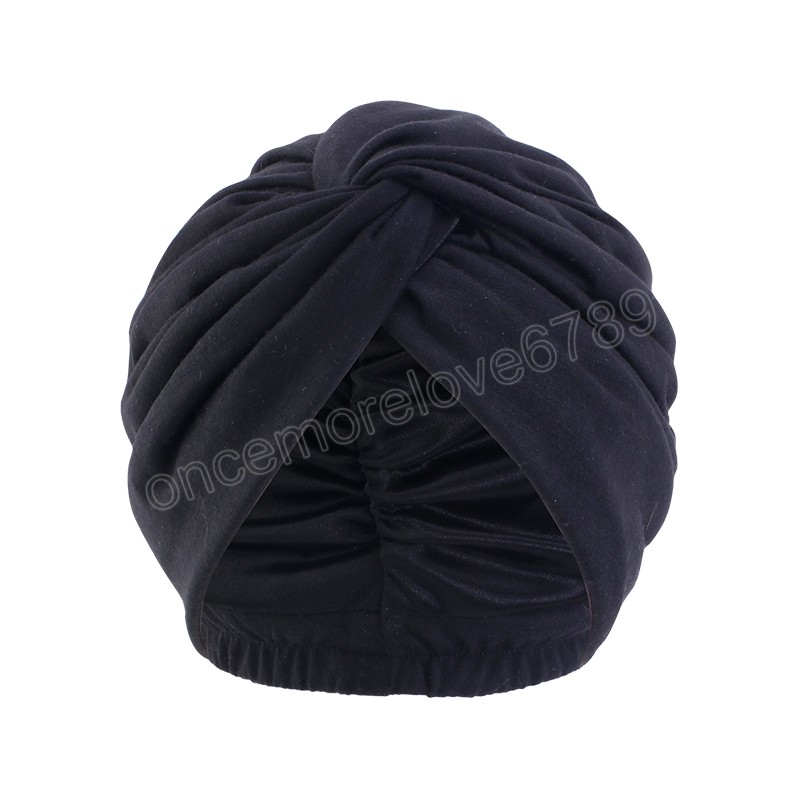 Hijab muçulmano Cap mulheres cruzadas de cetim de cetim linned chapéu de turbante chapéu de cabeceira de cabeceira de lenço de cabeceira Bandanas Bandanas