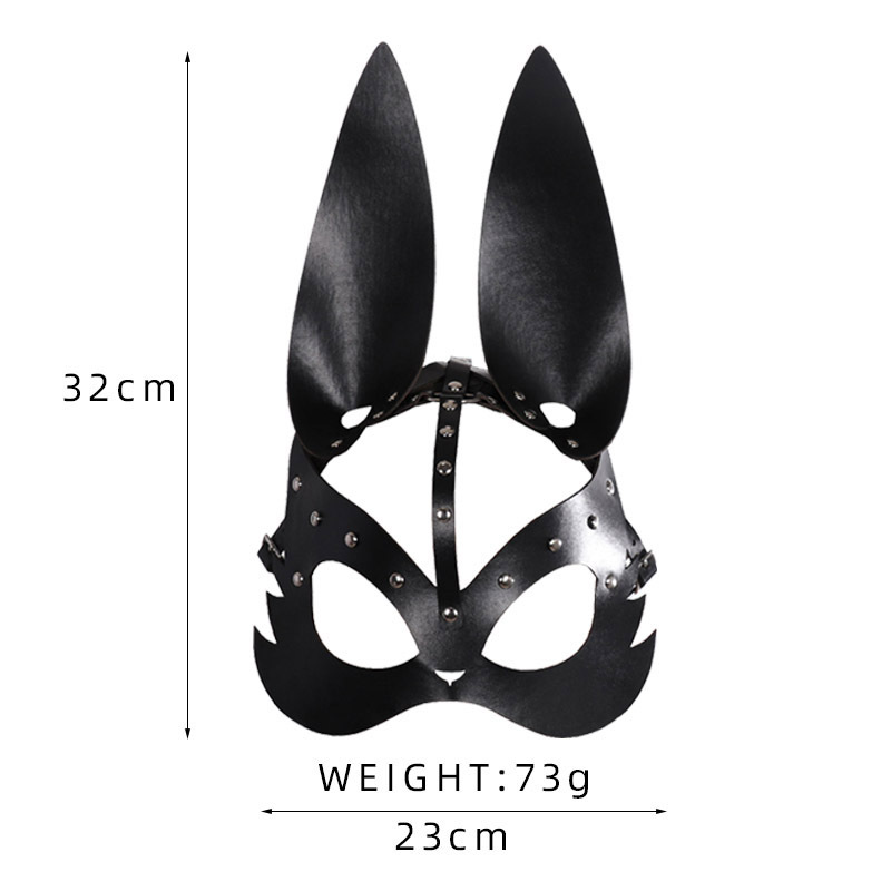 PU CAT FOX Rabbit Mask Cosplay Theme Costume Half Face Women Girl Halloween Party Props