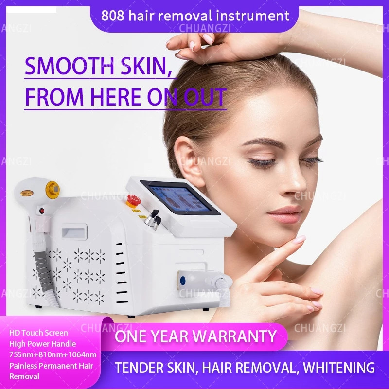 Articles de beauté portables 808 Diode Laser 3 Longueurs d'onde Lazer Épilation de cheveux Machine d'épilation permanente indolore
