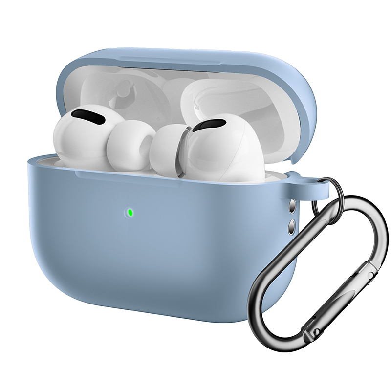 2022 Airpods Pro 2ケースのApple Bletoothヘッドフォンアクセサリーのフック用のシリコン保護ケースイヤホンスリーブフルカバーフック